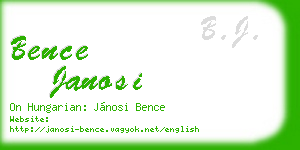 bence janosi business card